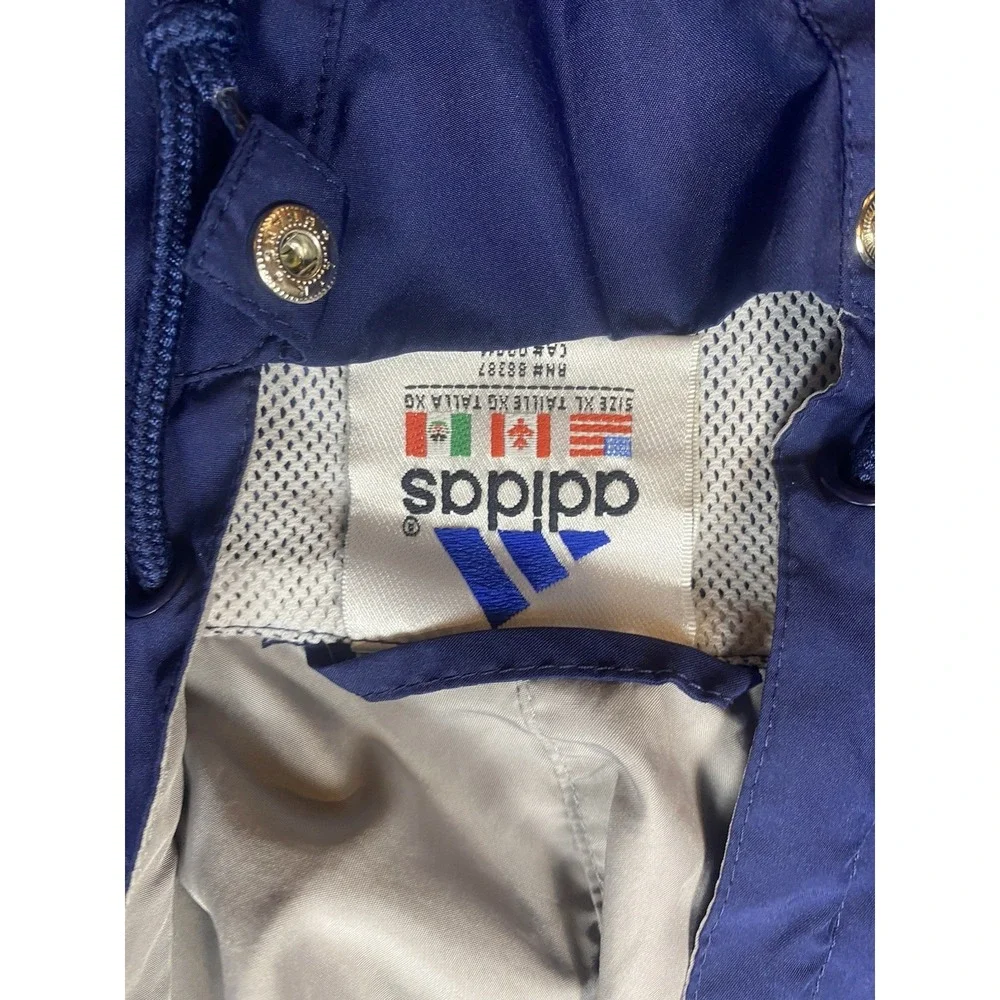 Vtg Adidas Windbreaker Jacket XL Blue Pullover Streetwear Athleisure 90s y2k